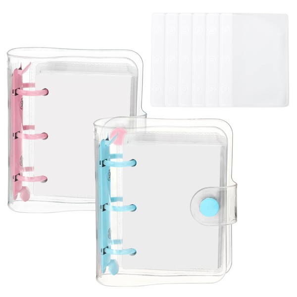 PATIKIL Clear 3 Ring Binder Cover, 2 Pack PVC Notebook