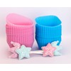 Square Silicone Cupcake Liners - 120 PC Reusable Baking Cups