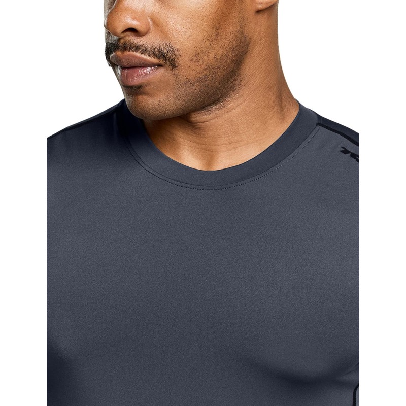 TSLA Men's Sleeveless Workout Shirts, Dry Fit Running Compression Cutoff