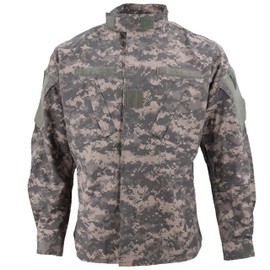 GI ACU Army Combat Uniform Shirt, Flame Resistant Casual and Workwear Shirt, ACU Camo Pattern, Made in USA (SH-221-AC-SXS)