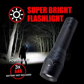 Miuree Single Mode High Lumens Led Flashlight for Outdoor Camping Hiking Emergency,2-Pack
