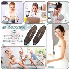 2 Pcs Ball Hair Clips,Flower Hair Bun Roller,Hand Embroidered Flowers Hair Bun Roller Lazy Hair Curler Deft Bun Maker Hair Accessory for Women Girls (Butterfly)