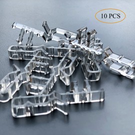 Blind Clips for Valance 2 Inch Hidden Channel Window Valance Clips Clear Plastic Replacement Accessories Parts for Horizontal Wood Blinds (10 Pieces)