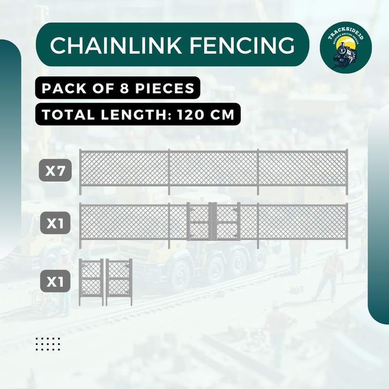Trackside 3D 1:76 OO Gauge Railway Chain Link Security Fencing