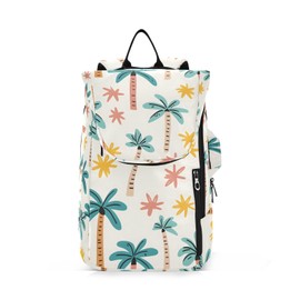 KUEJOP Tennis Backpack Palm Tree Little Flowers Pattern Gym Bags Hold Rackets