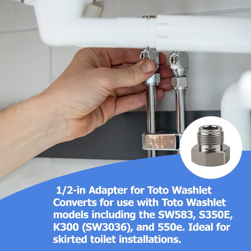 TTHP3141 1/2" Adapter Compatible with Toto Washlet SW583, S350E, SW3036,