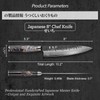 Japanese Chef Knife, 8 Inch Damascus Kitchen Knife with VG10