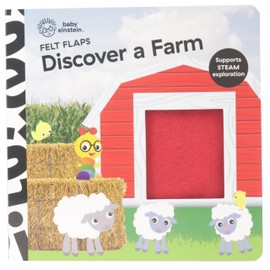 Baby Einstein - Discover a Farm Felt Flaps - Tactile Sensory Play for Babies and Toddlers - PI Kids