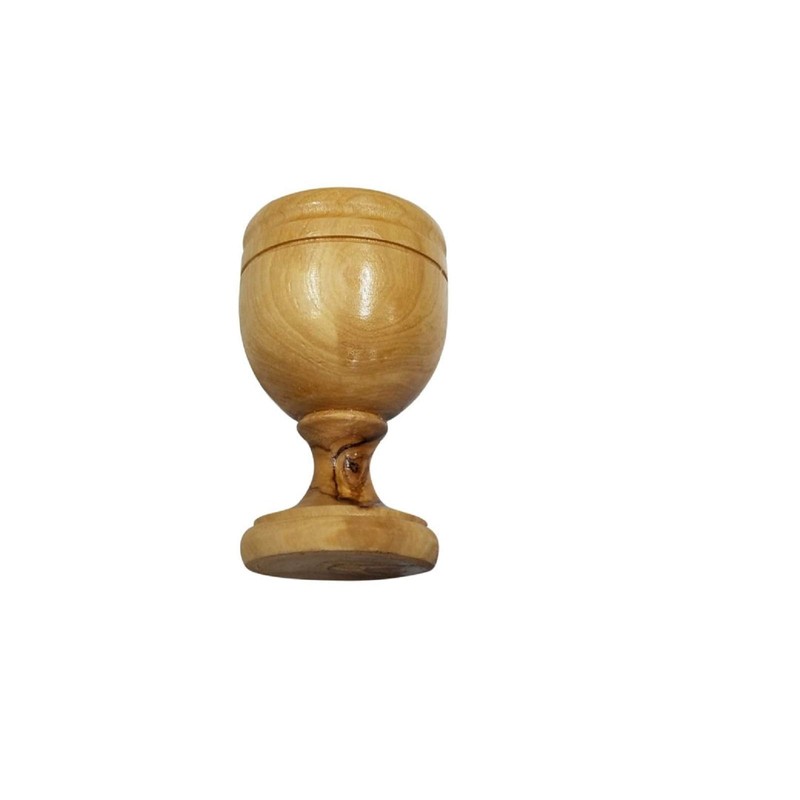 Communion Holy Land Wine Cup Chalice Olive Wood Goblet (2.75