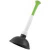 Plumb Craft Stow-Away Plunger with Adjustable Length Handle, White (1