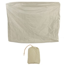 Ping Pong Table Dust Cover 190 Silver Coating Waterproof Table Tennis Cover for Outdoor Courtyard Drawstring Style 155x75x144cm / 61.0x29.5x56.7in Beige