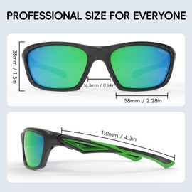 ACBLUCE Kids Polarized Sunglasses for Boys Girls Child Toddler Sports Baseball Running Cycling Wayfarer age 3-7 year