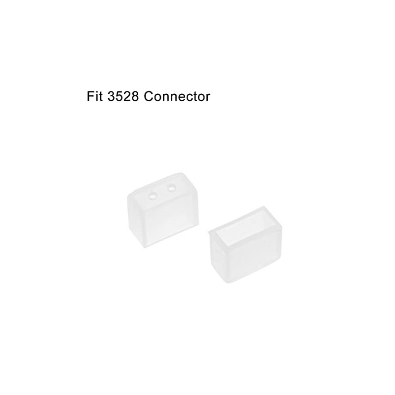 uxcell 100pcs Silicone Plug Fit 3528 8mm Wide LED Tube