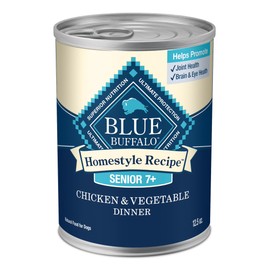 Blue Buffalo Blue Buffalo Homestyle Recipe Senior Wet Dog Food, Made with Natural Ingredients, Chicken Dinner with Garden Vegetables, 12.5-oz Cans (12 Count)