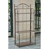 International Caravan 4-Tier Iron Indoor/Outdoor Bakers Rack (Brown)
