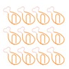 100Pcs Metal Paperclips Cute Chicken Leg Shape Electroplating Rustproof Portable