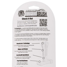 Bullibone SuperBrush: Dog Teeth Cleaning Brushing Toothbrush Stick - Long Lasting Nylon Chew Toy for Oral Care and Dental Health