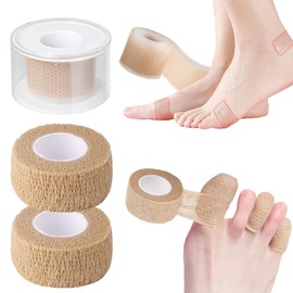 Qivievsa Anti-Friction Gel Pads&Toe Protector Set 3Pcs for Protector Toe&Feet,Blister Prevention&Pain Relief.Self-Stick(Non Glue) -Toe Cover for Toe Protect&Hydrocolloid Pads for Feet Protect