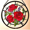 Winged Heart Decorative Hand Printed Stained Glass Window Sun Catcher/Roundel