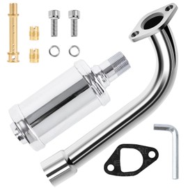 Exhaust Pipe Muffler with Jet Kit for Predator 212cc 196cc 224cc Engine for Coleman CT200U BT200X, Baja MB200, Mini Bike Go Kart Performance Parts