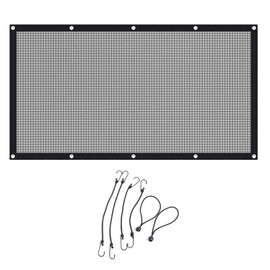 Generisch Hundegitter Auto Schwarz 115x62 cm – Trenngitter Kofferraum Hund aus Nylonnetz mit 2 Gepäckgurten und 4 Haken, Autoschutzgitter für SUV und PKW, Sicherheitsnetz für Rücksitz