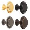Gedotec Designer Furniture Knobs, Brushed Gold Vintage Cabinet Knobs, Pack