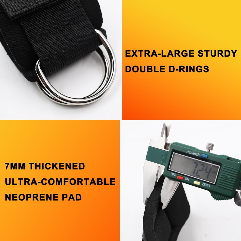Wrist Cuffs with Dual D-Rings – Secure & Comfortable Support