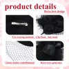 JenPen 2 Pcs Fascinator Hat for Girls Funeral Veil Hat