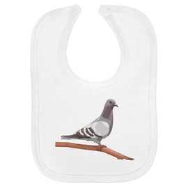 Azeeda 'Pigeon on a Branch' Soft Cotton Baby Bib (BI00059139)