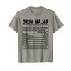 Drum Major Nutritional Facts Marching Band Drum Majors T-Shirt