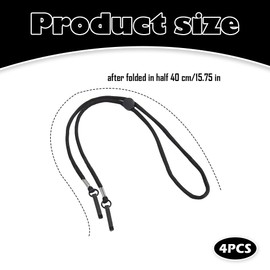 AKSIQIOL 4PCS Adjustable Hat Strap Clips with Cord Locks, Chin Cord for Golf, Fishing & Outdoor Sports