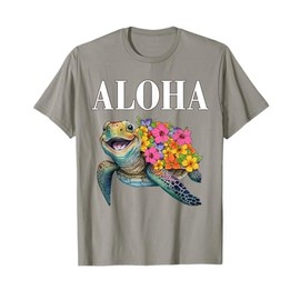 Aloha Hawaii Hawaiian-Shirt Turtle Hibiscus Kids Girl Women T-Shirt