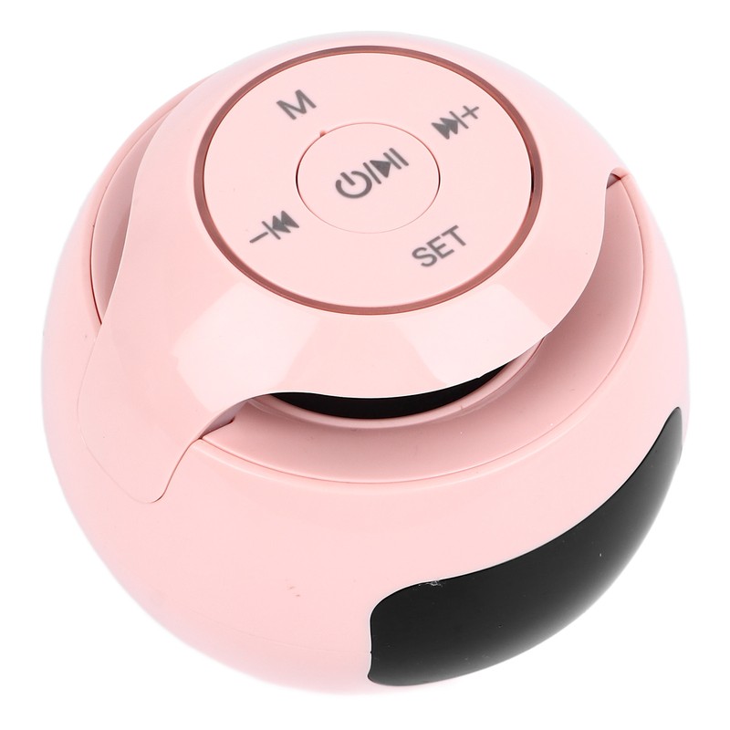 Bluetooth Clock Speaker Round Small Support Memory Card Wireless Alarm
