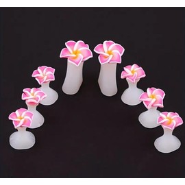 8pcs Nail Polish Toe Stretcher Toe Separators, Silicone Nail Art Finger Separators Toe Stretcher Manicure Pedicure Tools for Toes Finger Relaxing(8 Pink Flowers)