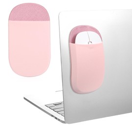 Aeaocvo Stick-On Mouse Pouch, Mouse Holder for Laptop, Universal Computer Mice Pocket Sleeve for Office Home