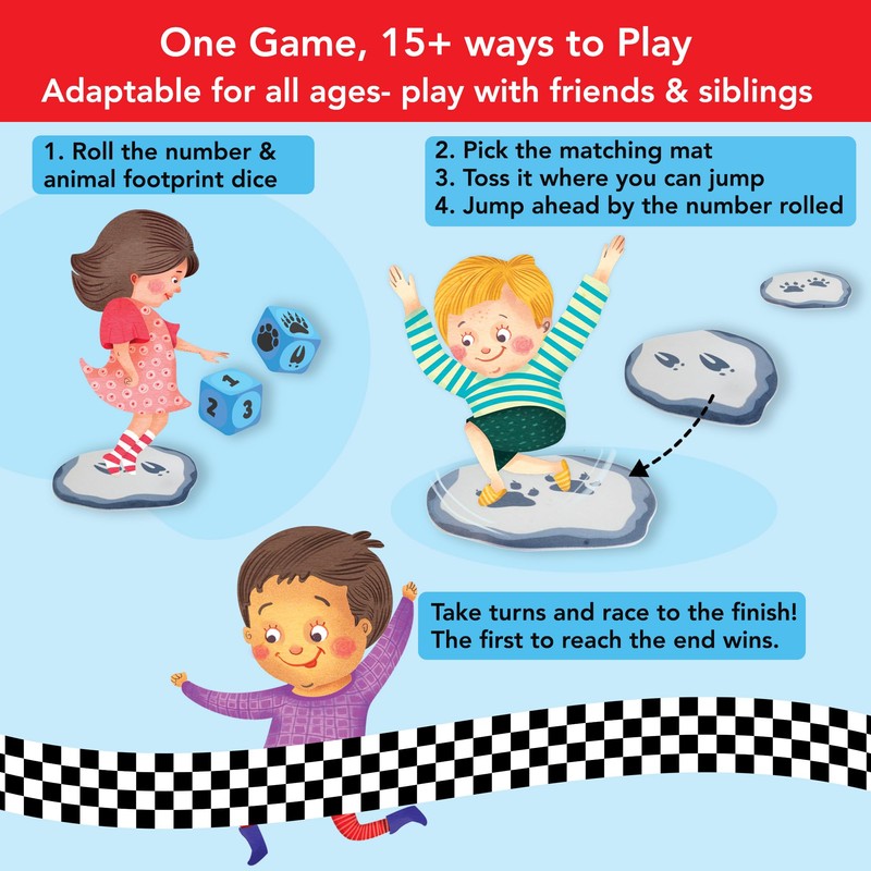 Chalk and Chuckles Stepping Stones Game – High-Energy Jumping &