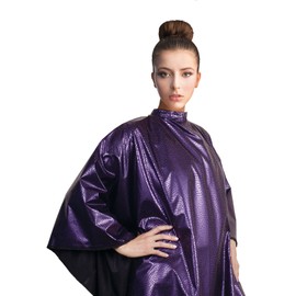 Cricket Encore All Purpose Professional Salon Cape Waterproof Bleach Proof Hair Coloring Cutting Styling Capes for Hair Stylist, Haircut, Color Hairdresser Adjustable Neck Client Gown, Amethyst