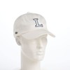 Lacoste INITIAL APPLIQUE CAP (Initial Applique Cap), Off-White, 58 Sizes