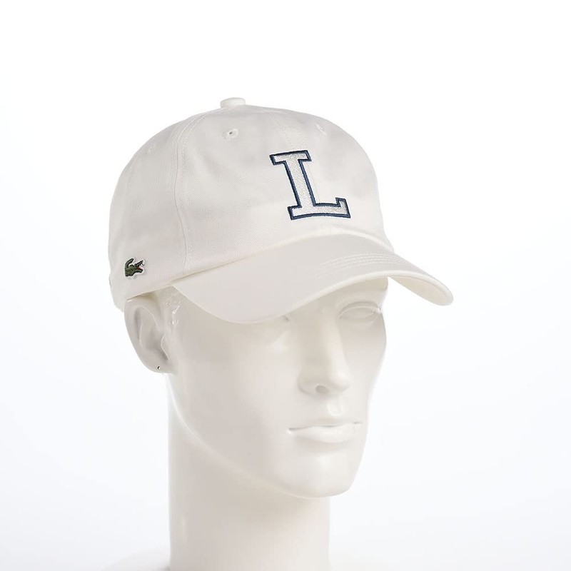 Lacoste INITIAL APPLIQUE CAP (Initial Applique Cap), Off-White, 58 Sizes