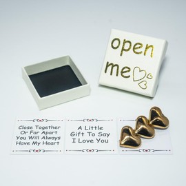 Gold Heart Hair Clips Gift Set with Love Message Box, Decorative Hair Accessories