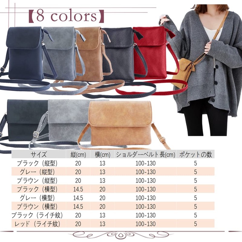 ThreeSix Women's Smartphone Pouch, Shoulder Bag, Smartphone Pochette, Portable Pouch,