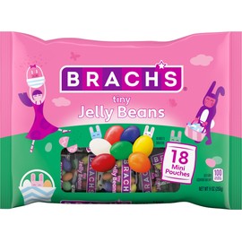 Brach's Tiny Jelly Beans, Springtime Easter Candy, 9 oz (18 Individually Wrapped Pouches)