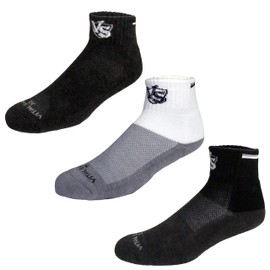 Vital Salveo- Outdoor Bamboo Charcoal Cushion Thick Sport Socks (White, Large)