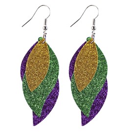Mardi Gras Earrings for Women,Colorful Mardi Gras Mask Feather Tassel Drop Earrings Carnival Holiday Costume Party Earrings Jewelry (G)