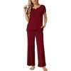 LazyCozy Womens Short Sleeve Pajama Sets - Viscose Made from