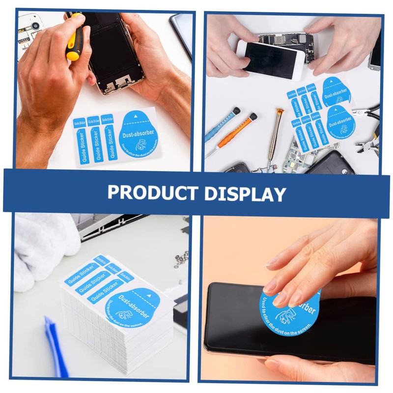 KOMBIUDA 200Pcs Phone Film Sticking Tool Dust Removal Stickers for