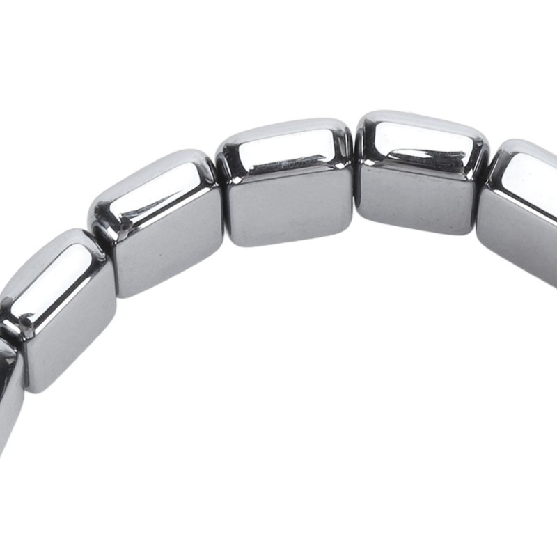 Terahertz Rectangle Bead Bracelet Energy Stone Fashion Unisex Terahertz Elastic