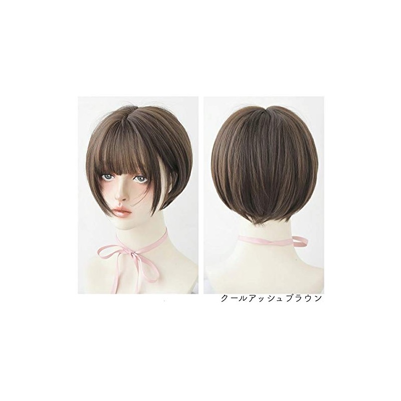 Full Wig Short Bangs 3D Gradient Hair Arrangement Neckline Volume