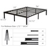 Wulanos Full Size Bed Frame 18 inch Tall, 3500lbs Heavy