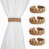 Braided Outdoor Curtain Tiebacks for Drapes, Rustic Curtain holdbacks 4